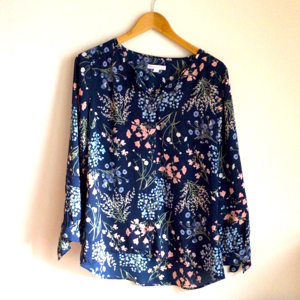 Flowing floral blouse